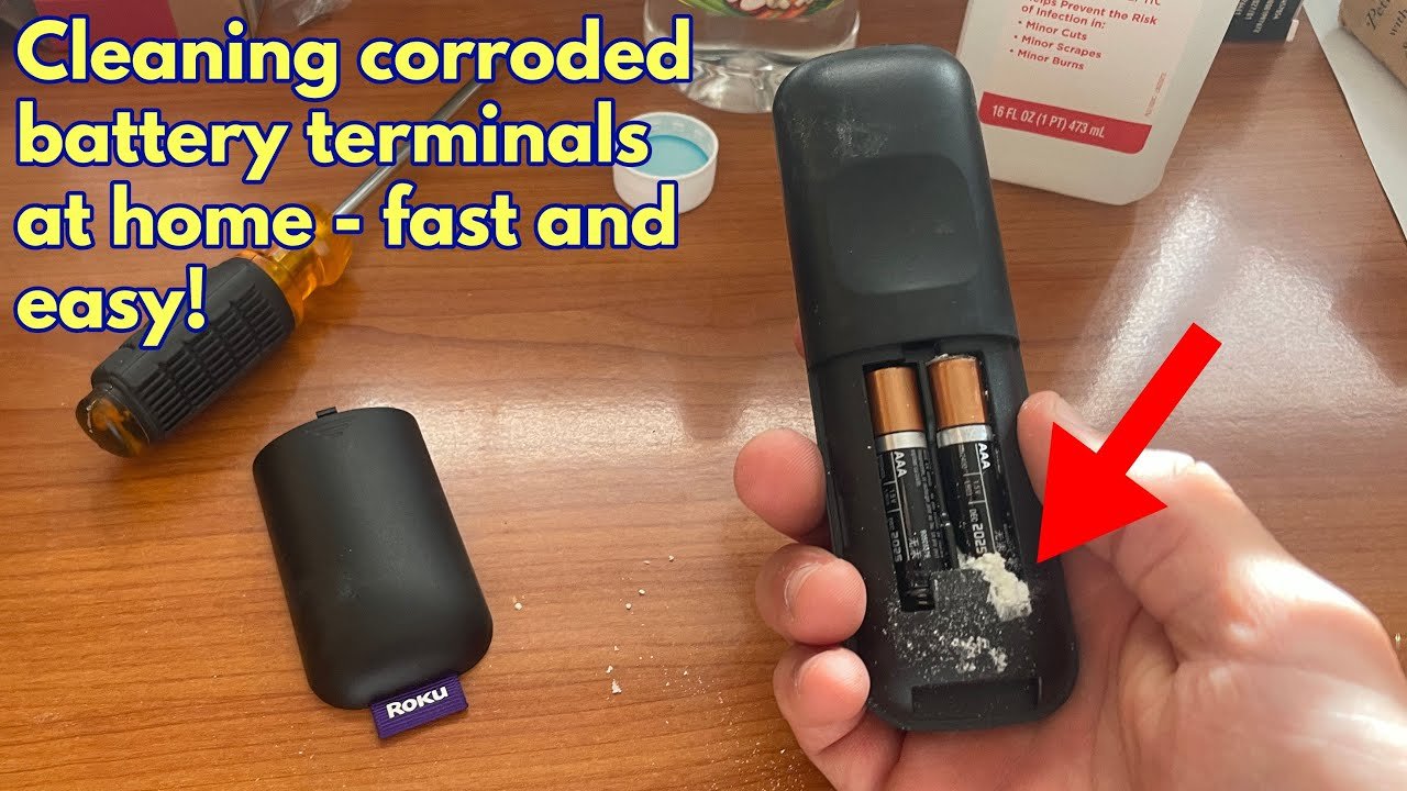 alkaline battery corroded solar light