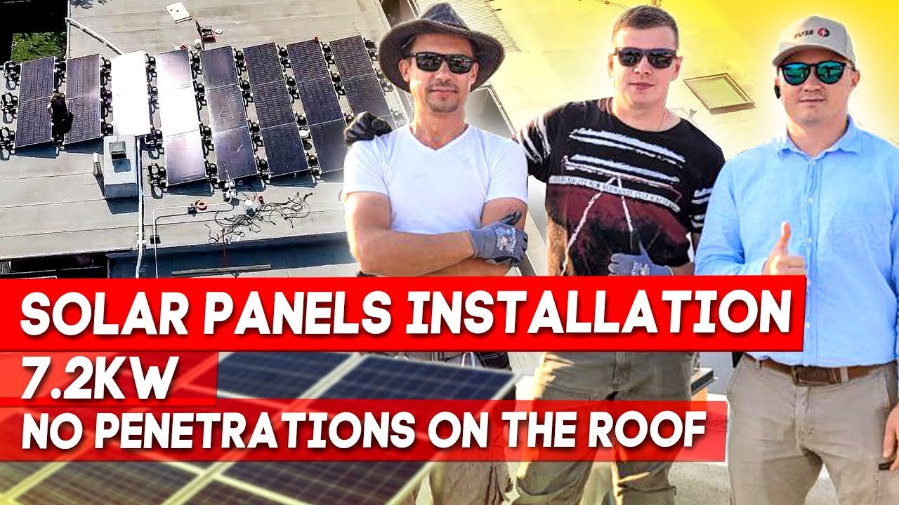 commercial flat roof solar installation