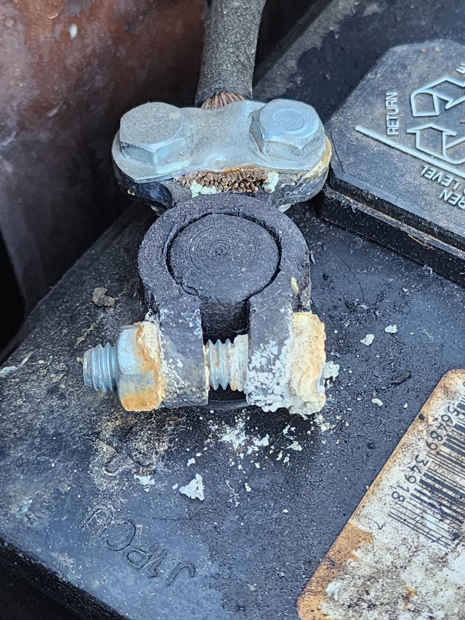 corroded battery terminal