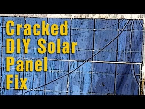 cracked solar panel glass