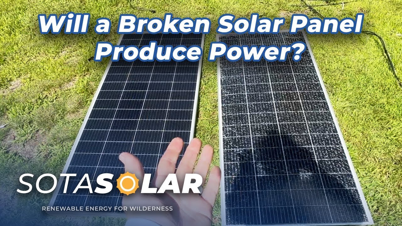 cracked solar panel