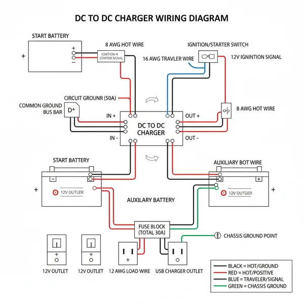 DC-DC charger wiring