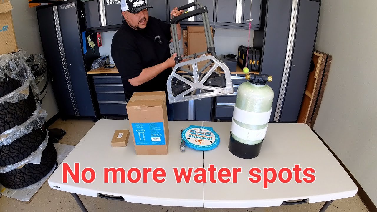 hard water stains on plastic solar panel