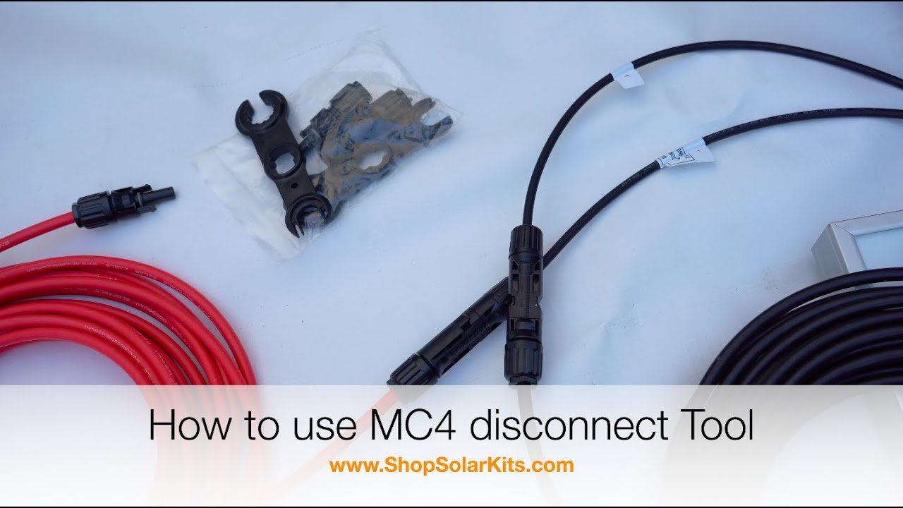 MC4 disconnect tool and insulated gloves
