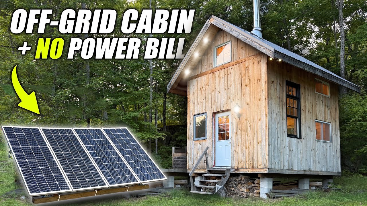 off-grid cabin solar setup