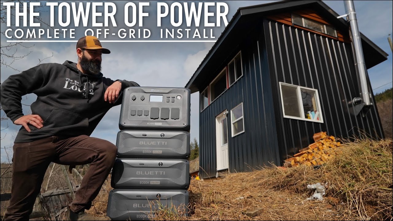 off grid solar battery installation