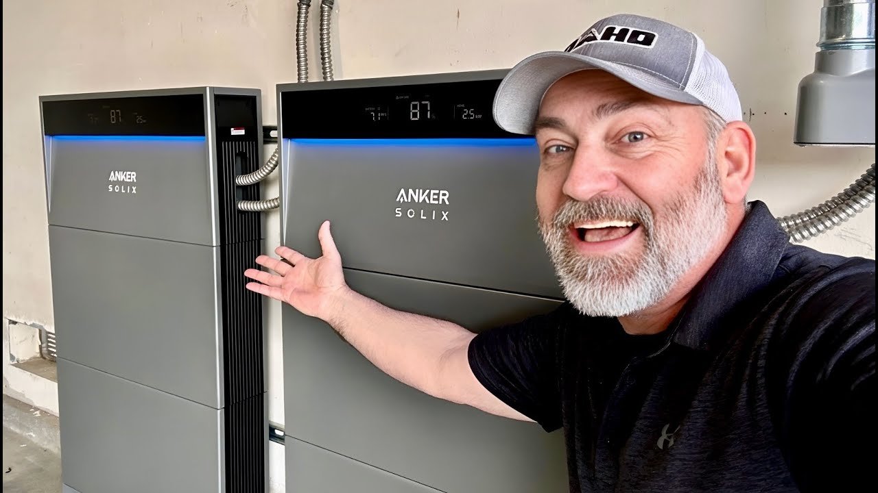 residential solar panel and battery system