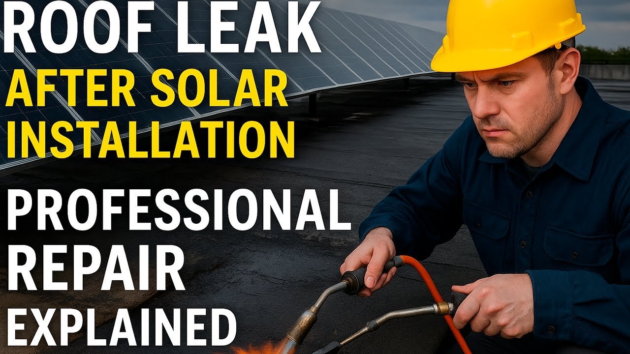 roof leak from solar installation
