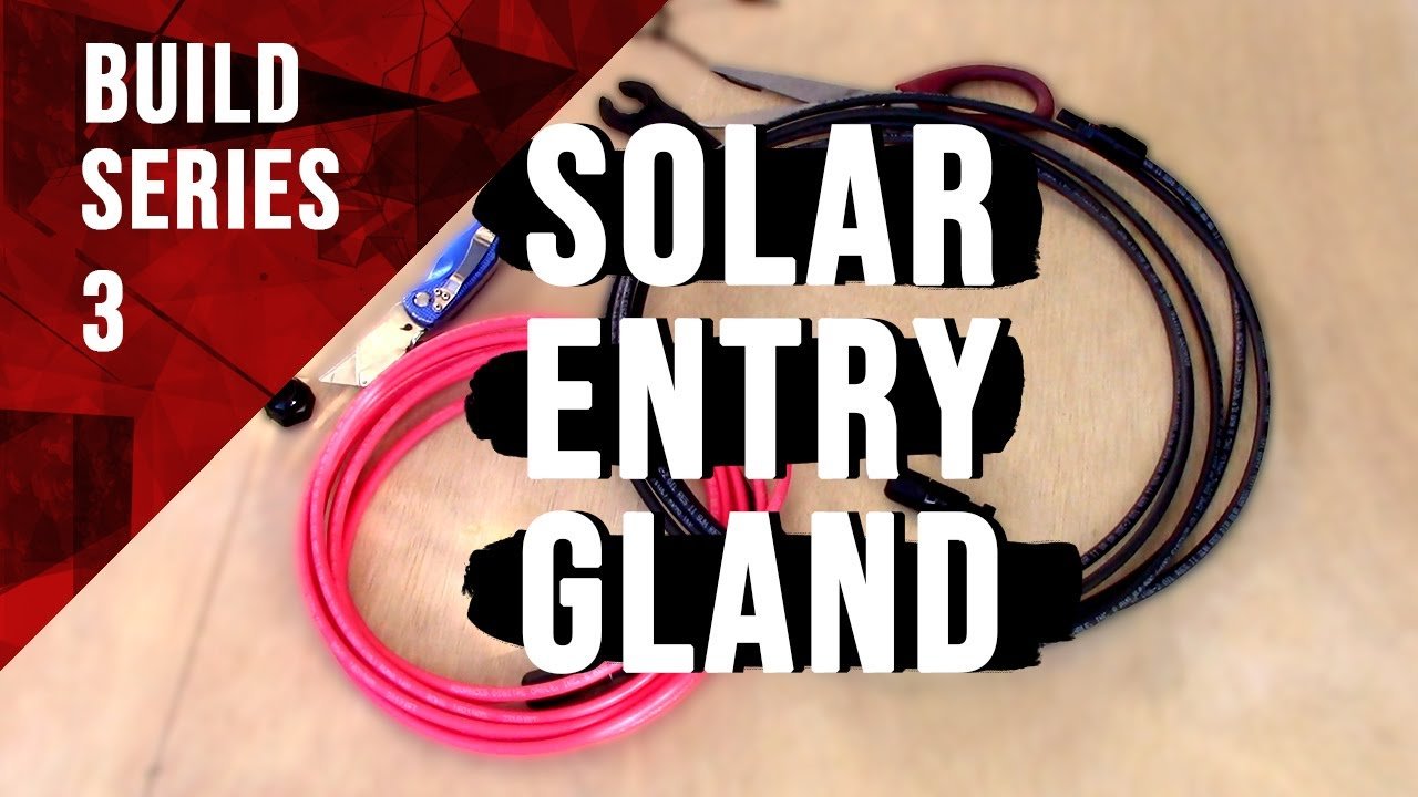 RV solar panel cable entry gland