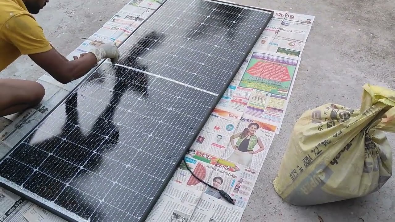 scratched solar panel glass