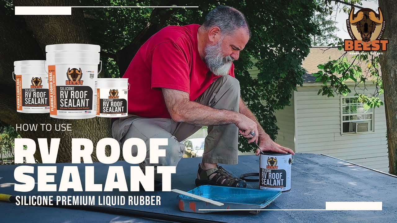 silicone sealant on RV roof damage