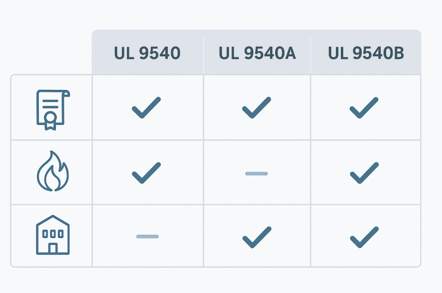 solar battery UL 9540 certification
