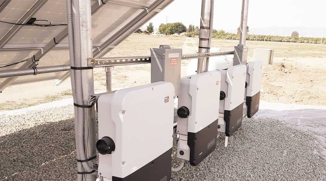 solar inverter close up