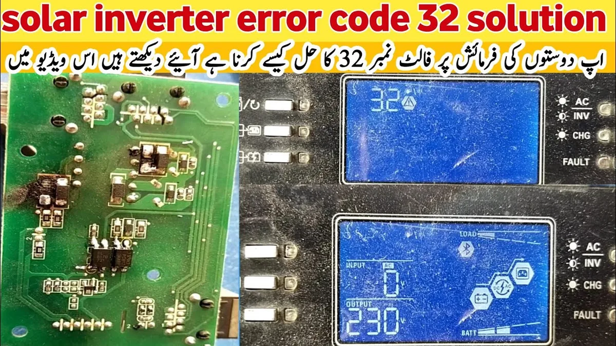 solar inverter fault code display
