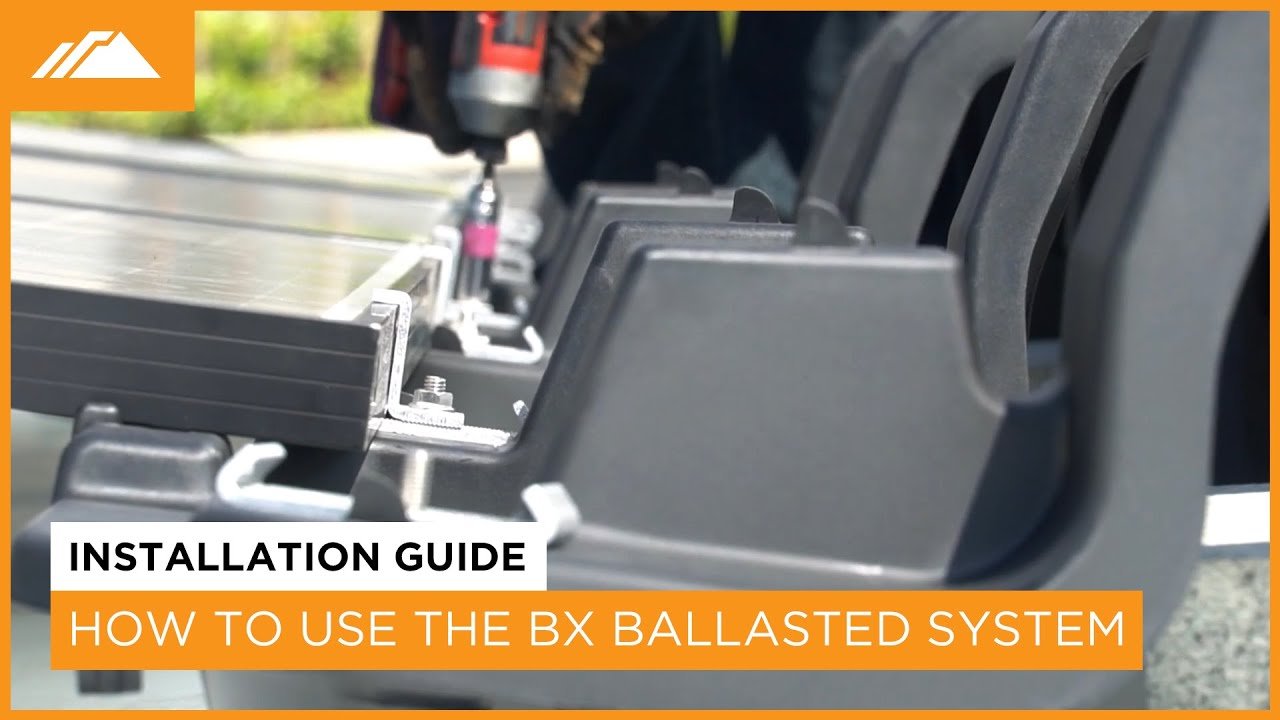 solar panel ballasted mounting system flat roof