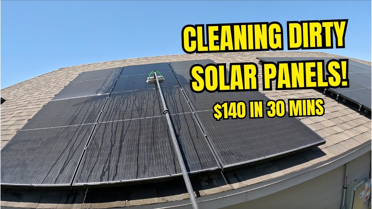 solar panel cleaning water fed pole