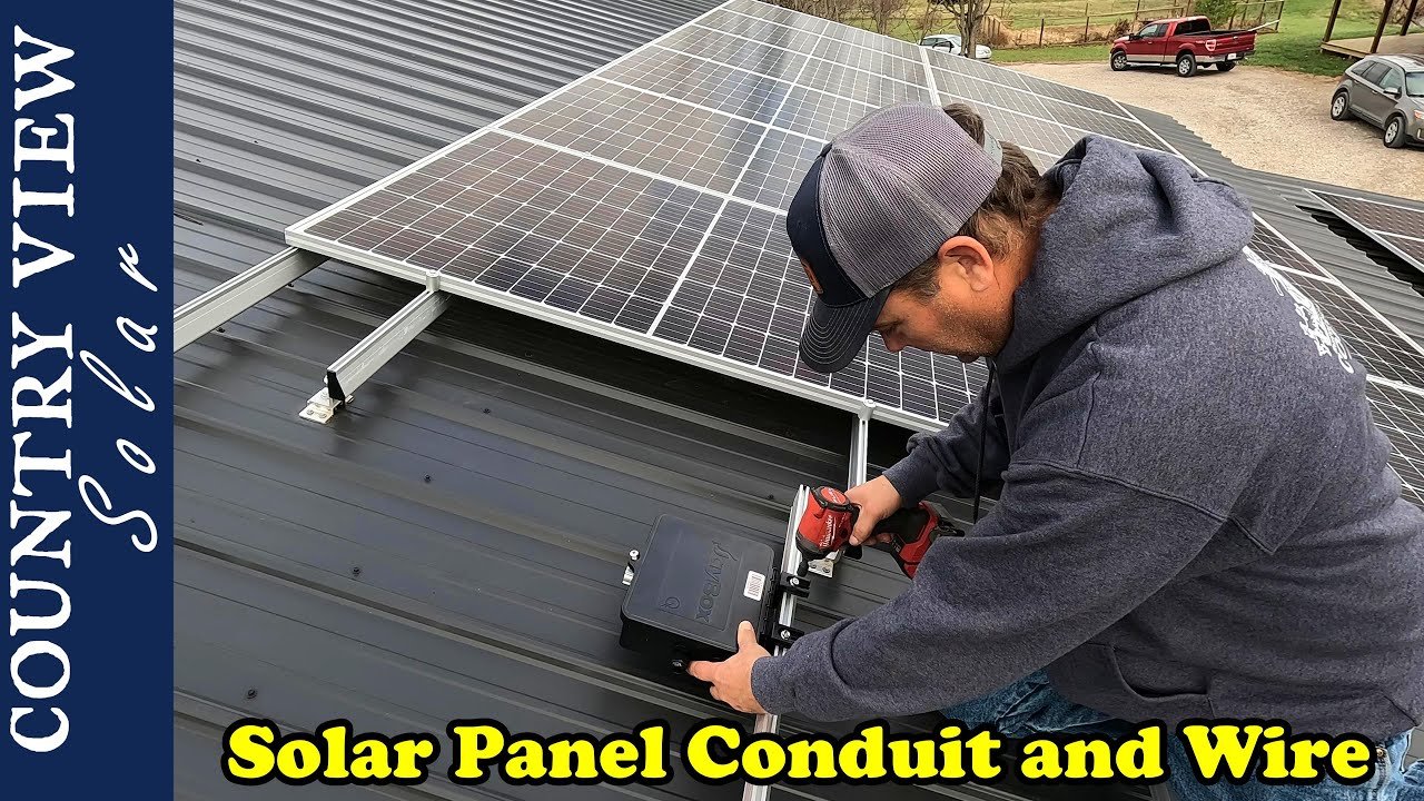solar panel roof installation close up