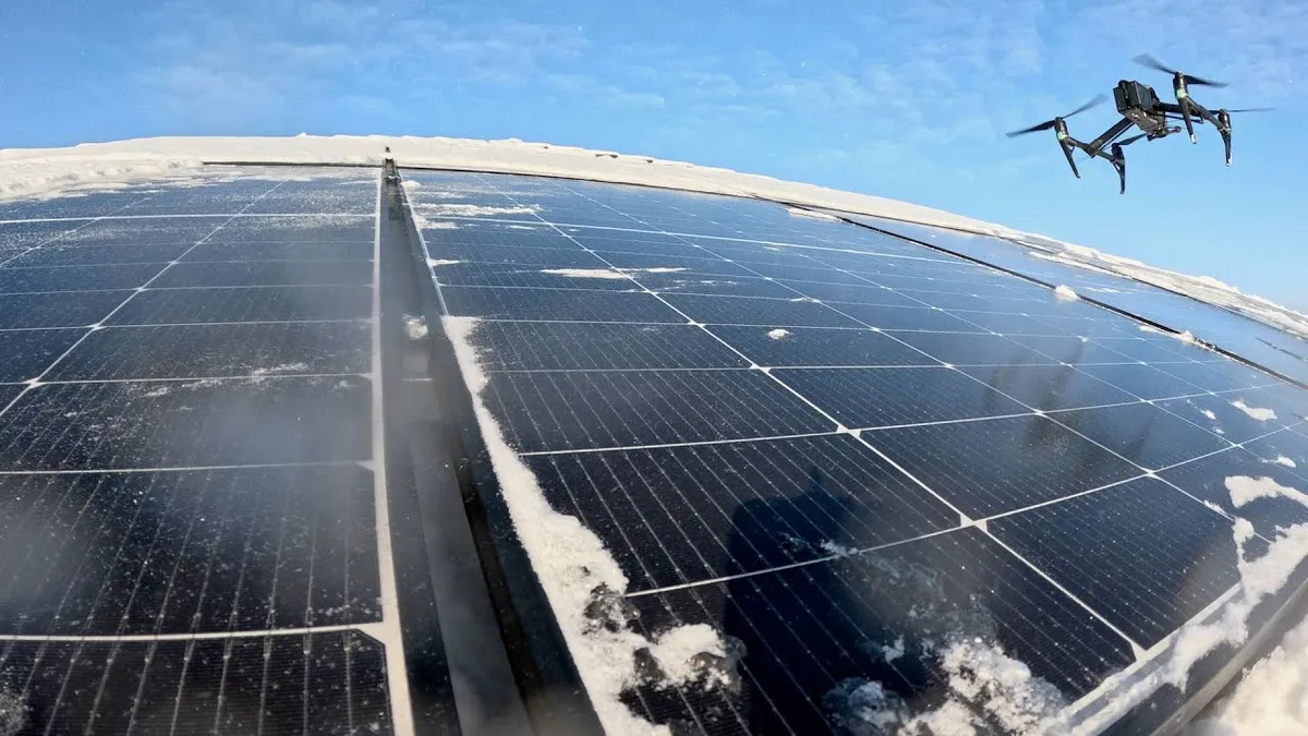 solar panel snow removal