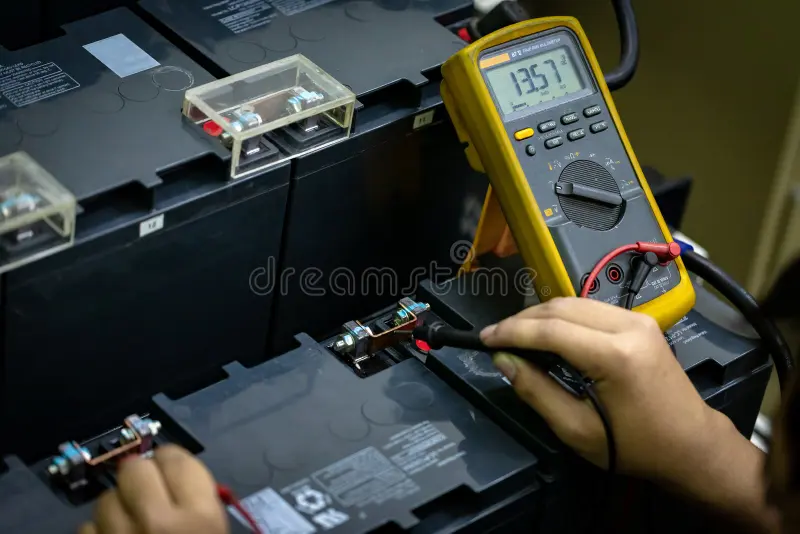 voltage reading battery multimeter