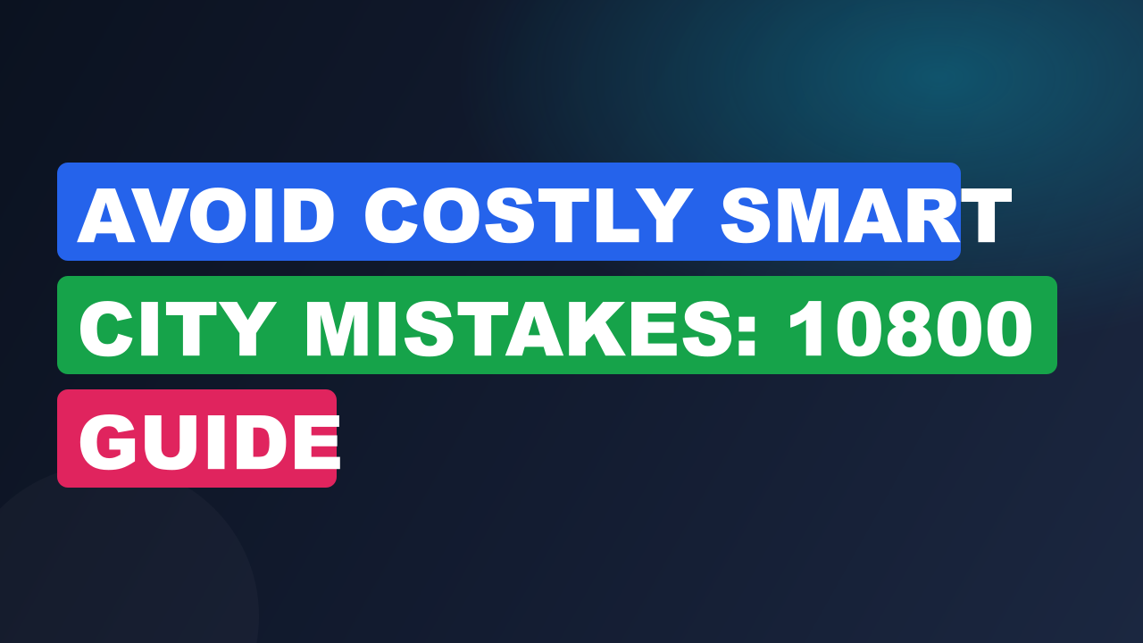 Avoid Costly Smart City Mistakes: 10800 Guide