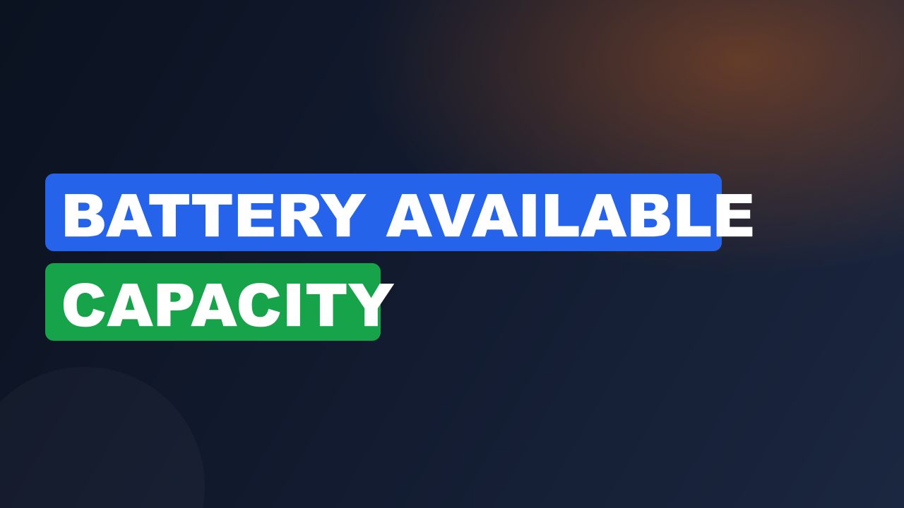 Battery Available Capacity